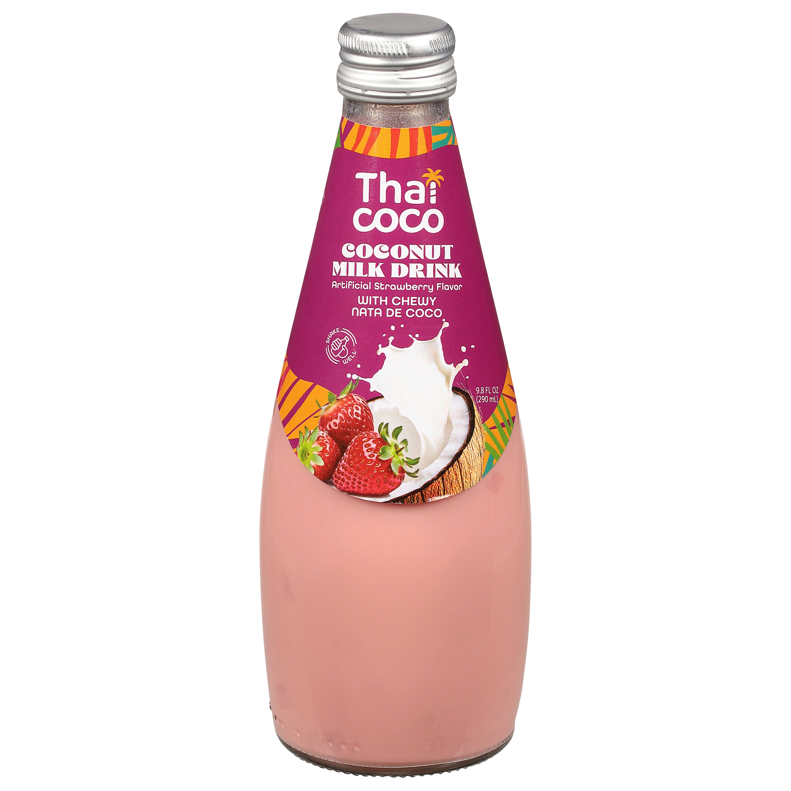 Thai Coco Strawberry Flavor Coconut Milk Drink 9.8 fl oz - Case of 12