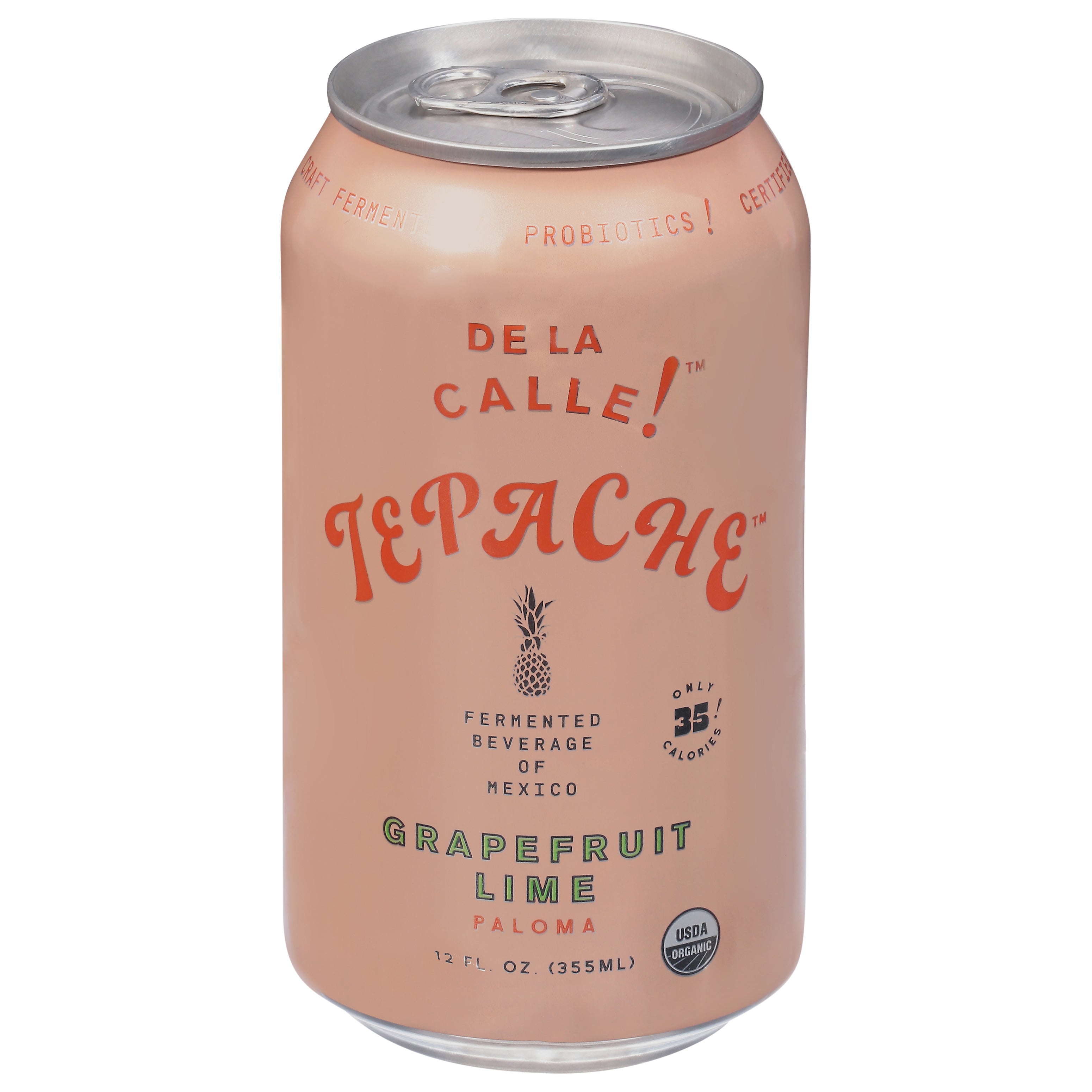 De La Calle! Tepache Grapefruit Lime Fermented Beverage 12 fl oz - Case of 12