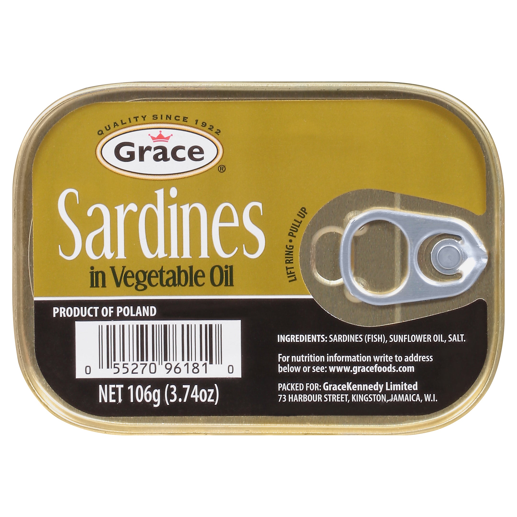 Grace Sardines in Vegetable Oil 3.74 oz - Case of 50