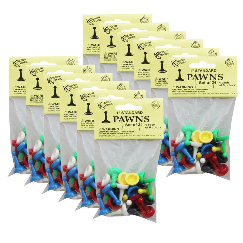 KOPLOW GAMES - Pawns, 24 Per Pack, 12 Packs