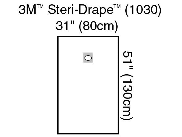 Solventum Corporation - EENT Drape 3M™ Steri-Drape™ Aperture Drape 31 W X 51 L Inch Sterile [10/BX]