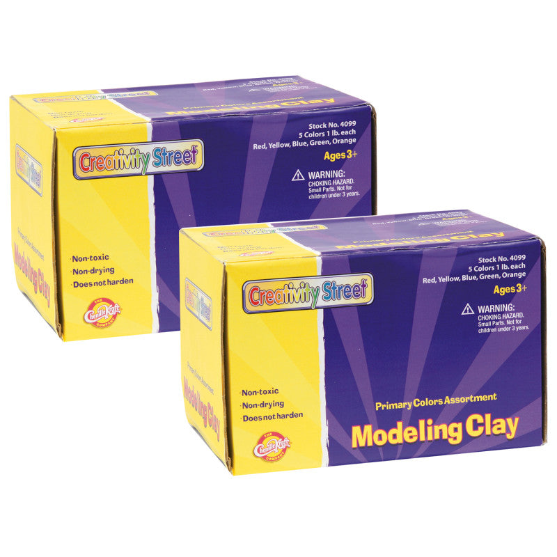 CREATIVITY STREET - Modeling Clay, 5 Primary Color Assortment, 5 sticks/5 lbs. Per Set, 2 Sets