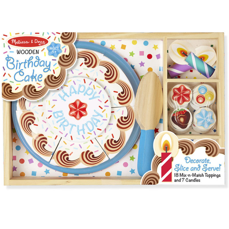 MELISSA & DOUG - Birthday Party Wooden Play Food, 34 Pieces