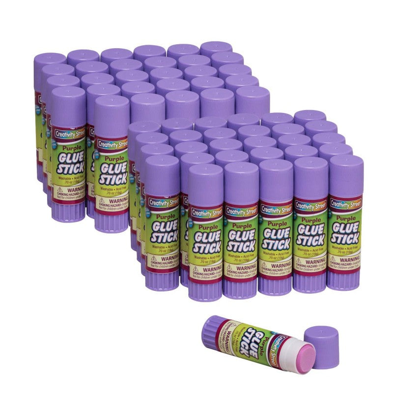 CREATIVITY STREET - Glue Sticks, Purple, 0.70 oz., 30 Per Pack, 2 Packs