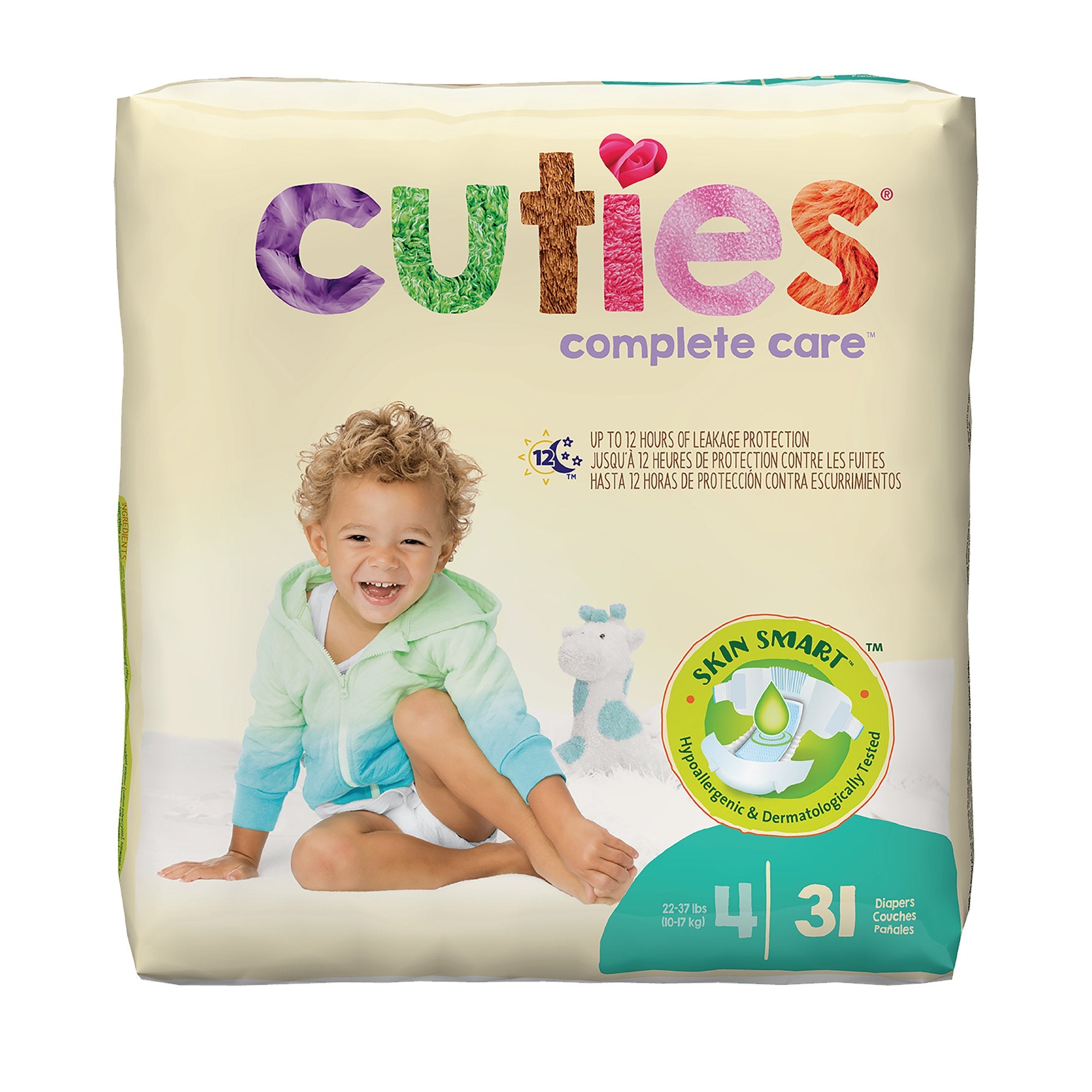 First Quality - Unisex Baby Diaper Cuties® Complete Care Size 4 Disposable Heavy Absorbency [4/CS]