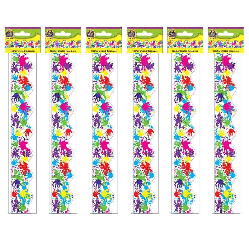 TEACHER CREATED RESOURCES - Helping Hands Border Trim, 35 Feet Per Pack, 6 Packs