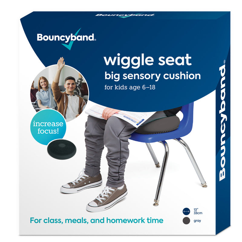 BOUNCYBAND - Big Wiggle Seat Sensory Cushion, Dark Gray