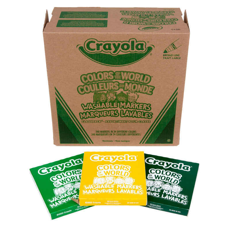 Colors of the World Washable Markers Classpack, 240 Markers