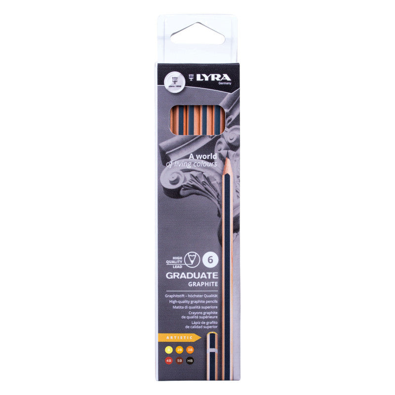 Graduate Graphite Pencil, Artist Set, 6 Pieces