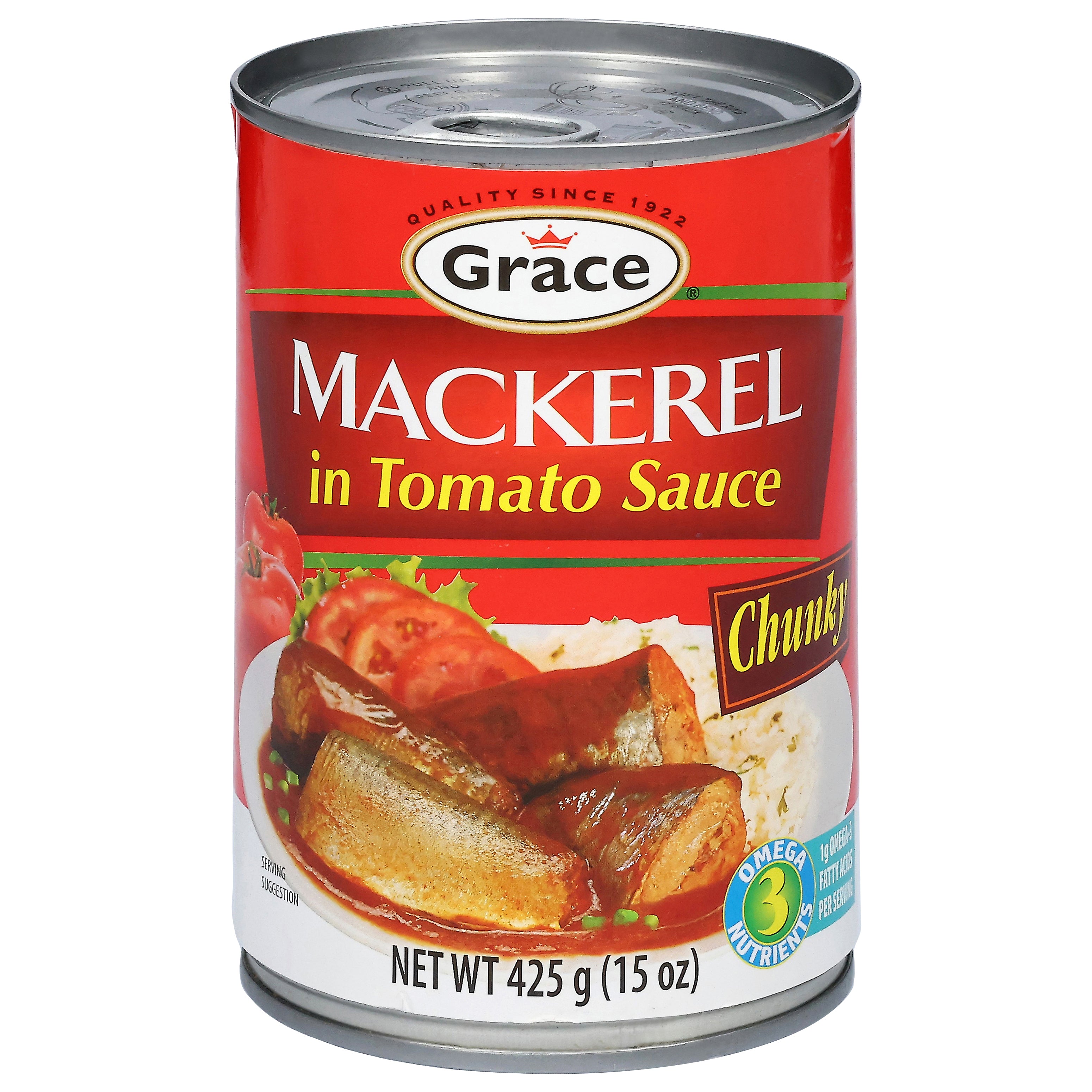 Grace Chunky Mackerel in Tomato Sauce 15 oz - Case of 24