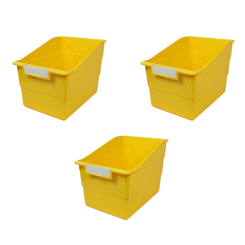 ROMANOFF - Tattle® Wide Shelf File, Yellow, Pack of 3