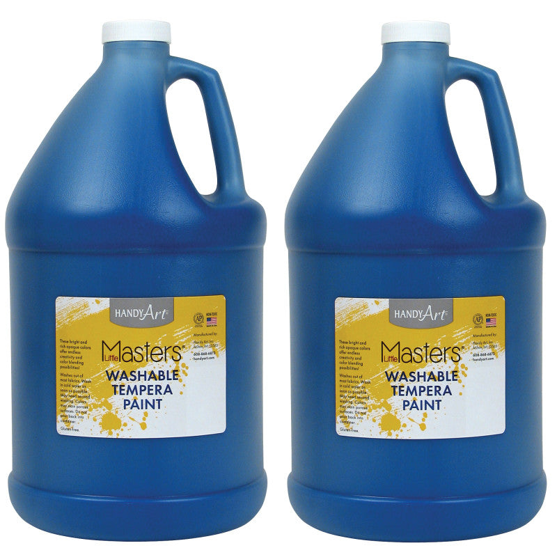 HANDY ART - Little Masters® Washable Tempera Paint, Blue, Gallon, Pack of 2