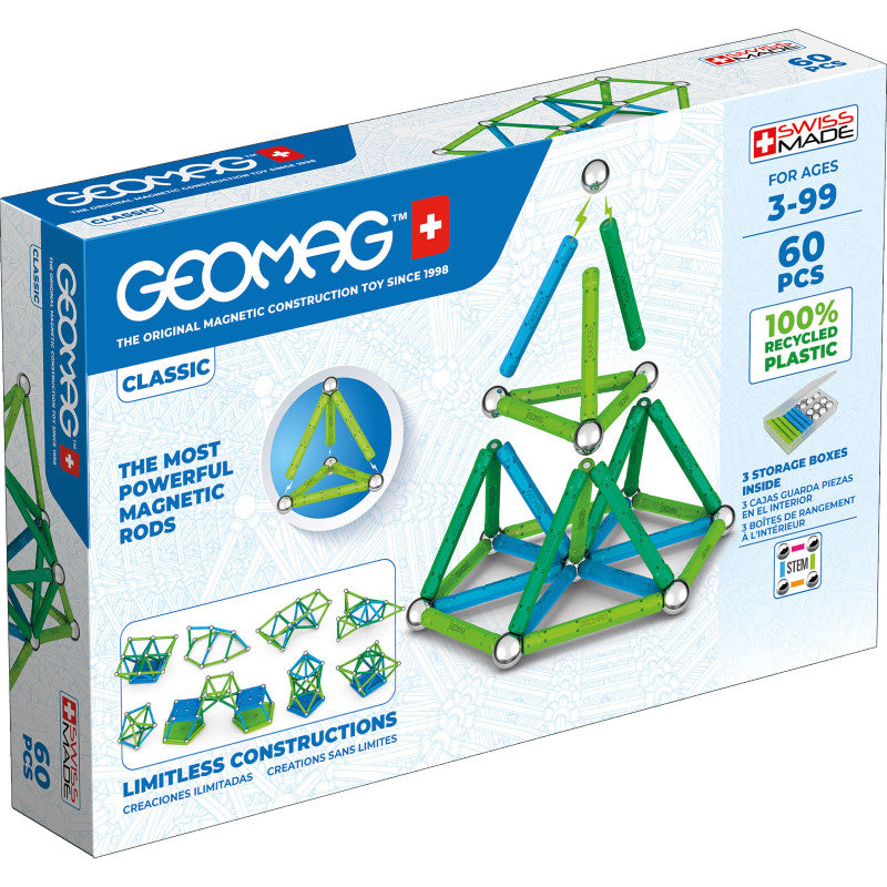 GEOMAG - Geomag™ Green Line Color, 60 Pieces