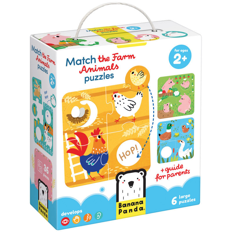 BANANA PANDA - Match the Farm Animals Puzzles, Age 2+