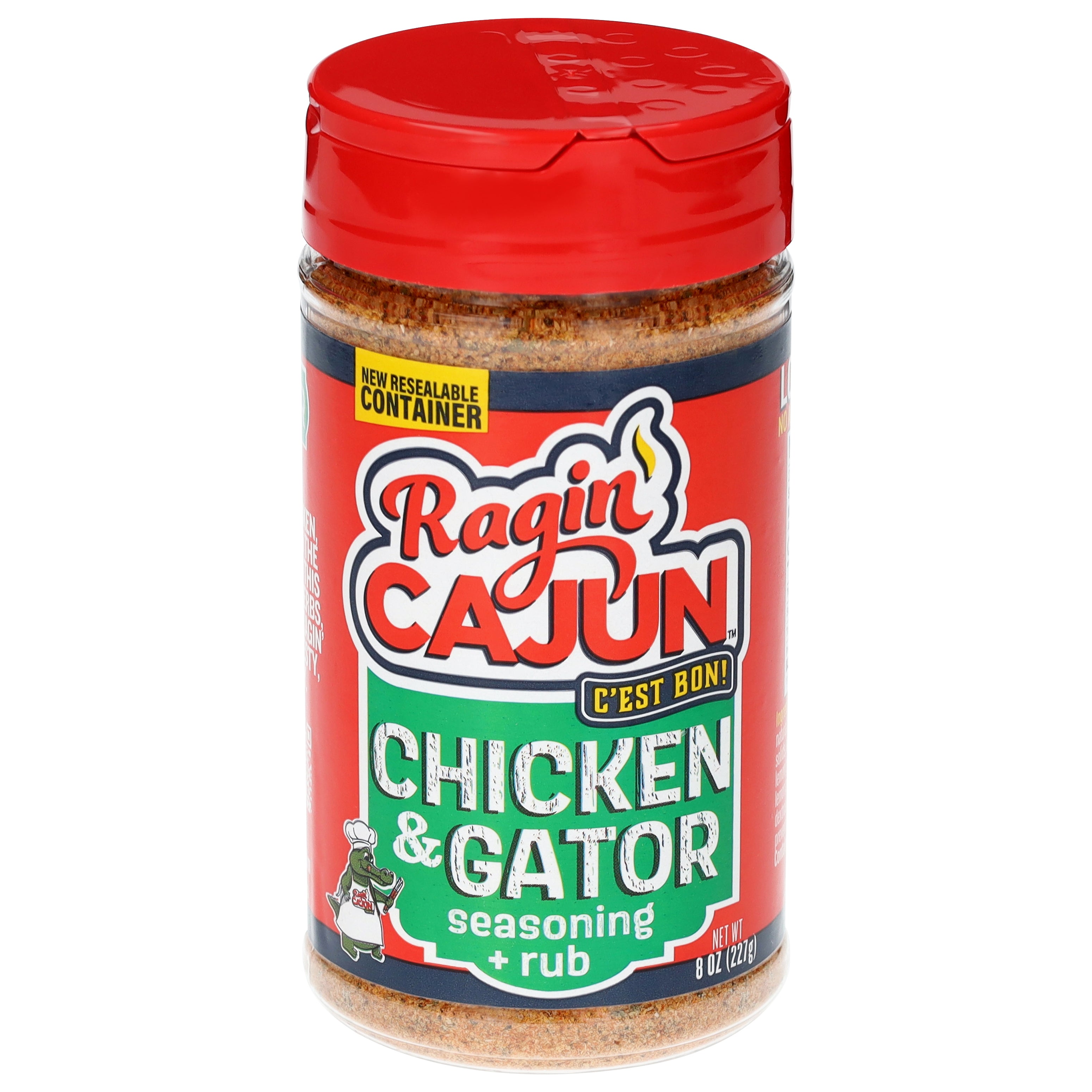 Ragin' Cajun Chicken & Gator Seasoning + Rub 8 oz - Case of 6