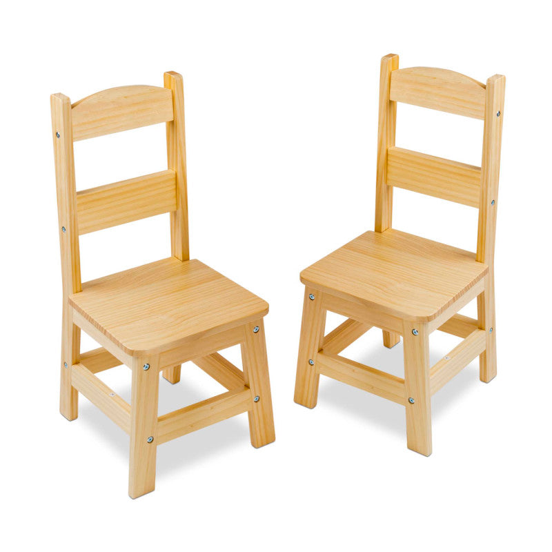 MELISSA & DOUG - Pair of Solid Wood Chairs 2-Piece Set