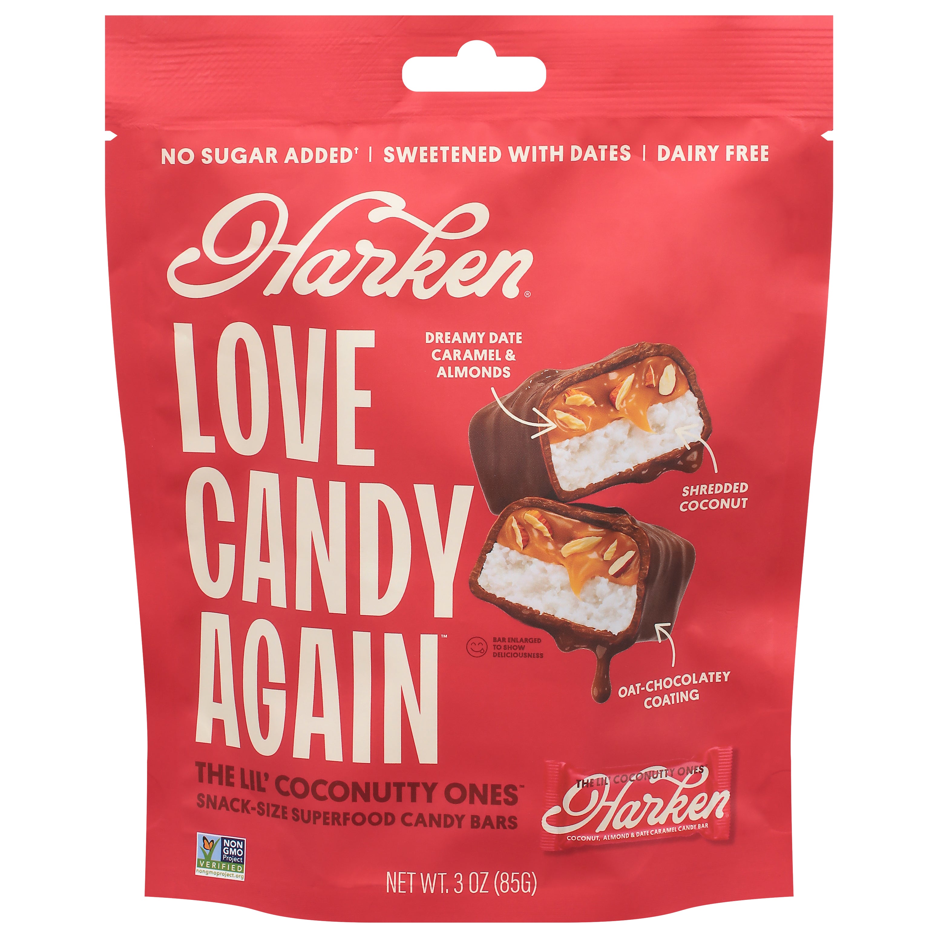 Harken The Lil' Coconutty Ones Candy Bars 3 oz - Case of 6