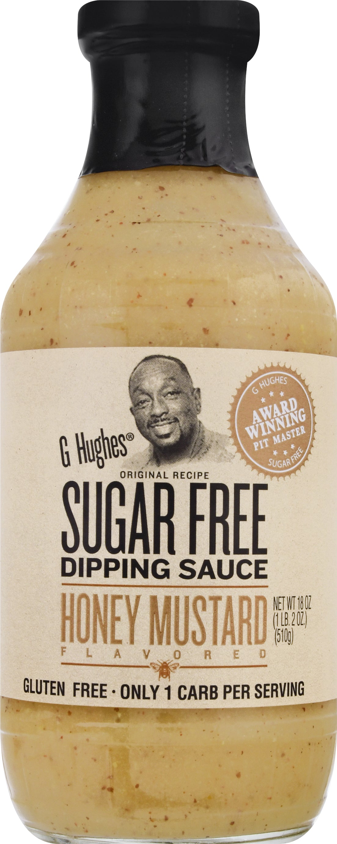 G Hughes Sugar Free Honey Mustard Flavored Dipping Sauce 18 oz - Case of 6