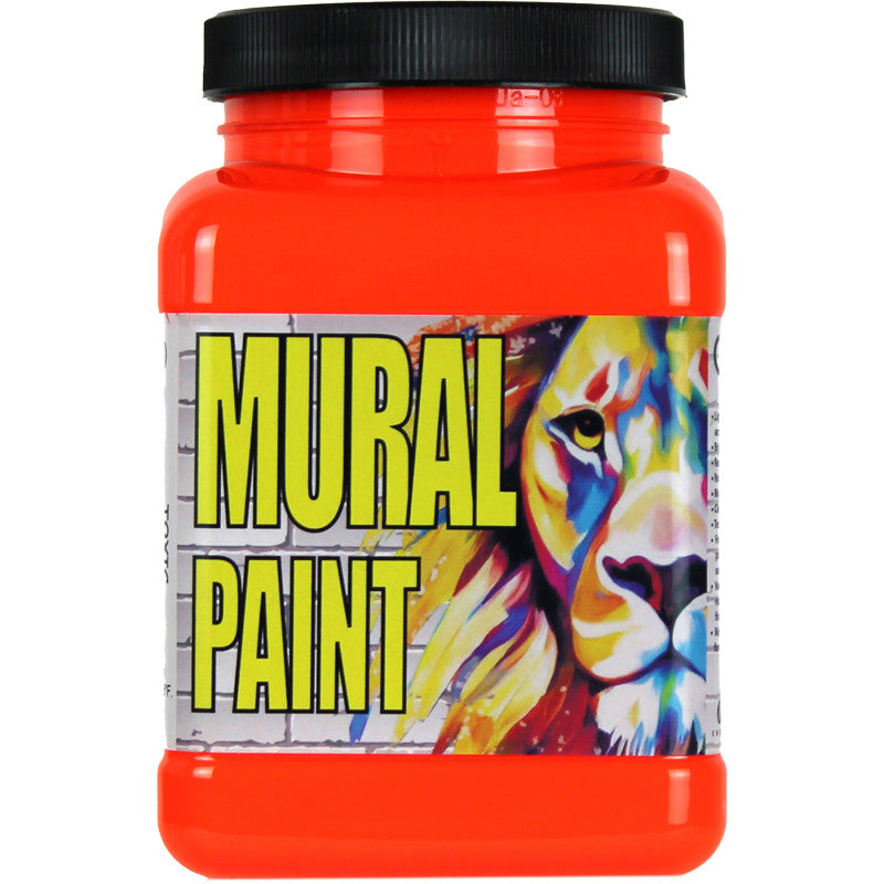 Mural Paint, Pint, Toxic Orange (Neon)