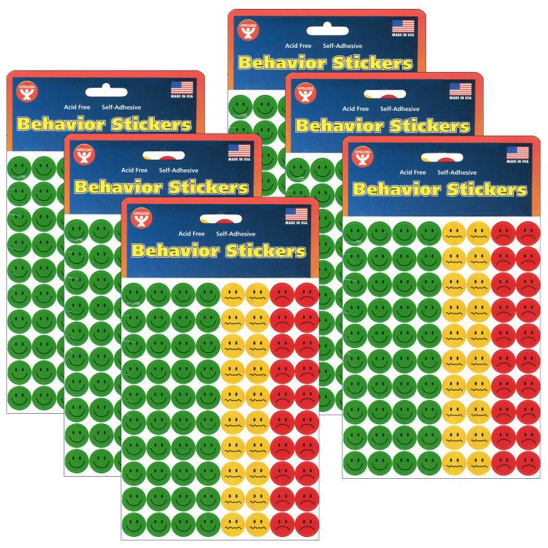HYGLOSS - Behavior Stickers, 0.5", 320 Per Pack, 6 Packs