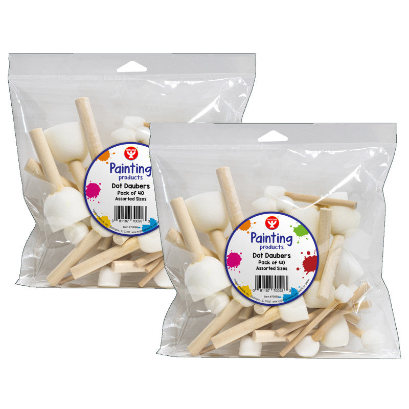 ARMADA - Dot Daubers, 4 Sizes, 40 Per Pack, 2 Packs
