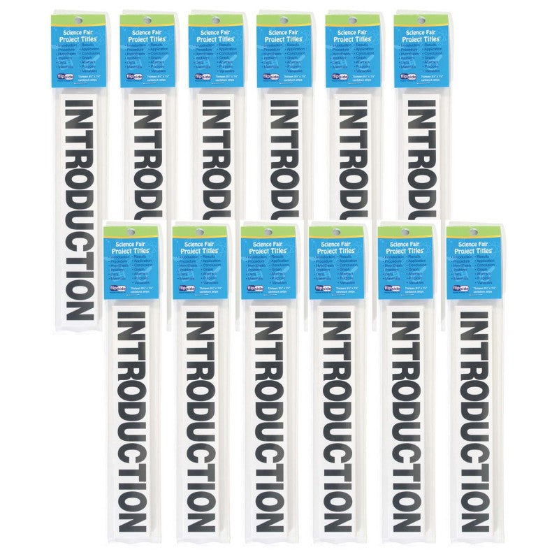 FLIPSIDE PRODUCTS - Science Fair Project Titles, Black, 13 Per Pack, 12 packs