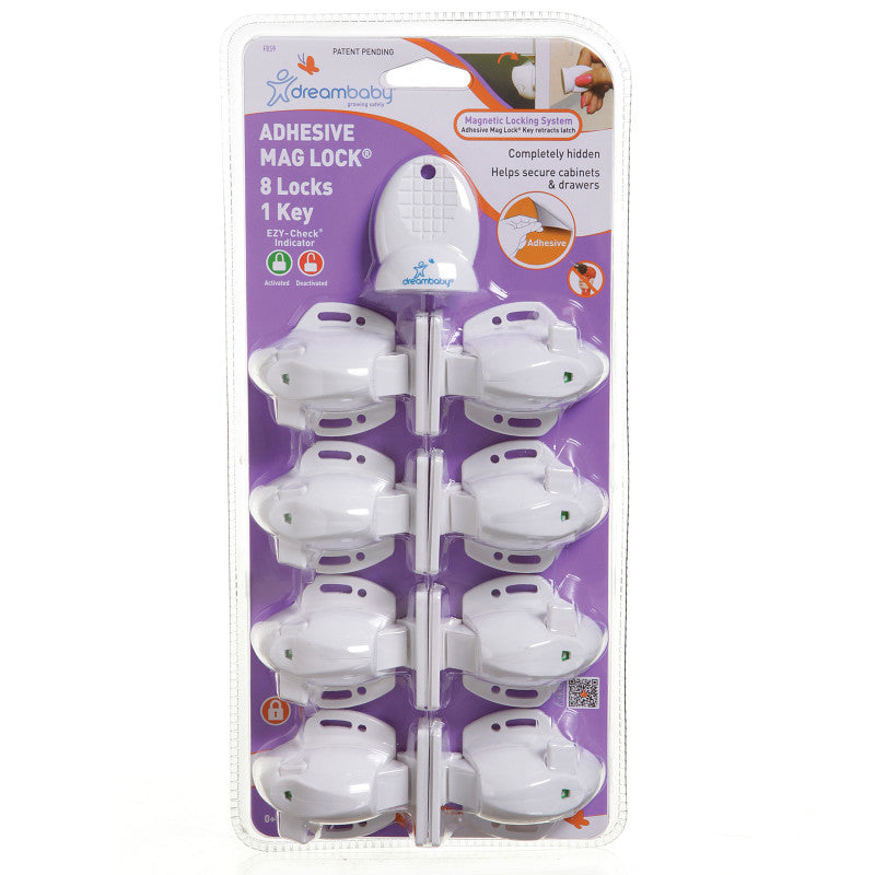 DREAMBABY - Adhesive Mag Locks® 8 Locks, 1 Key