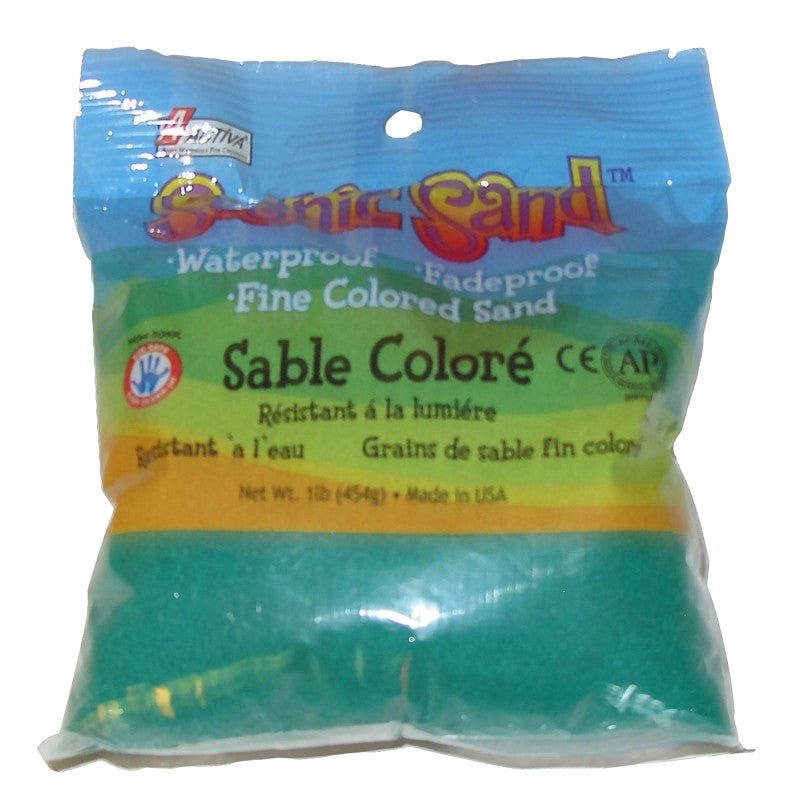 Scenic Sand™ Craft Colored Sand, Vivid Green, 1lb (454g) Bag