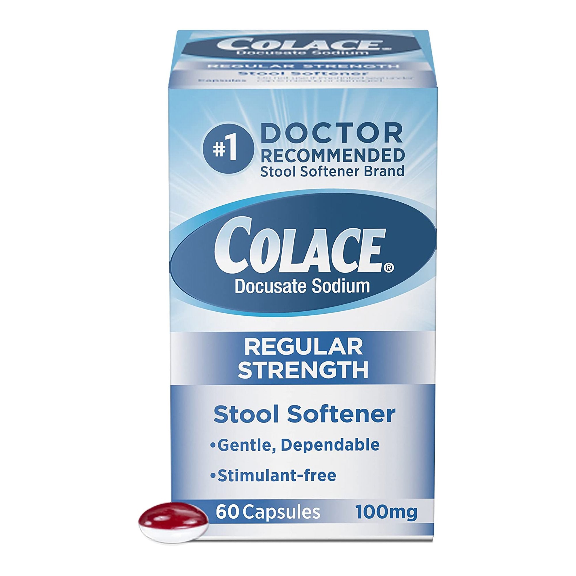 Purdue Pharma - Stool Softener Colace® Capsule 60 per Bottle 100 mg Strength Docusate Sodium [1/EA]