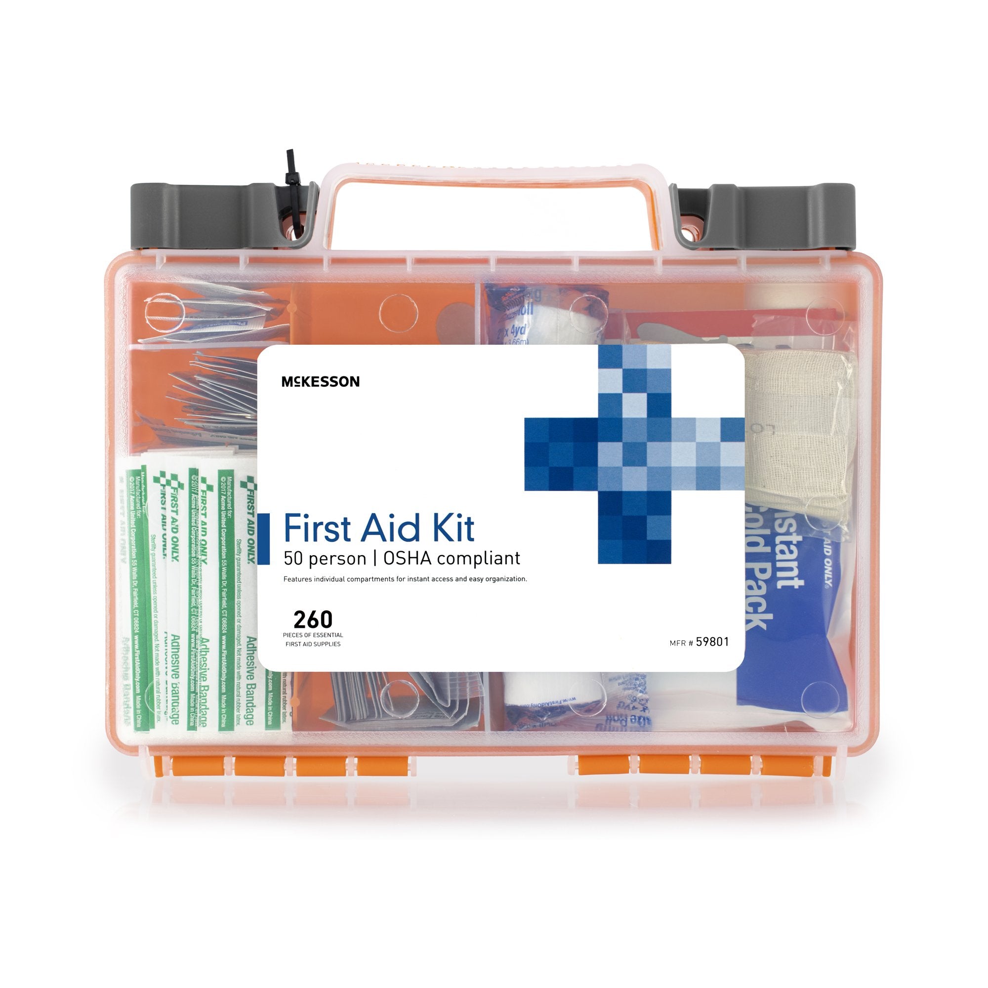 McKesson Brand - First Aid Kit McKesson 50 Person Plastic Case [1/KT]