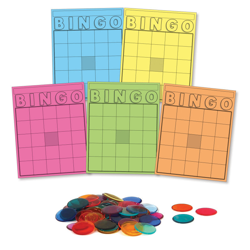 HYGLOSS - Bingo Cards & Chips Set, 1000 Chips, 50 Cards
