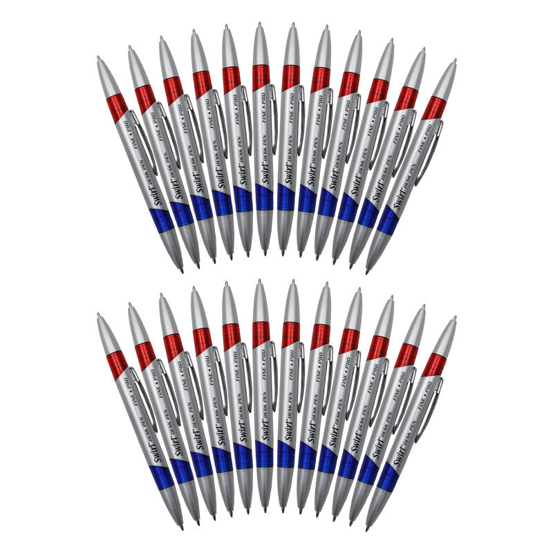 MOON PRODUCTS - Swirl Ink Pens, Red/Blue Combo, 12 Per Pack, 2 Packs