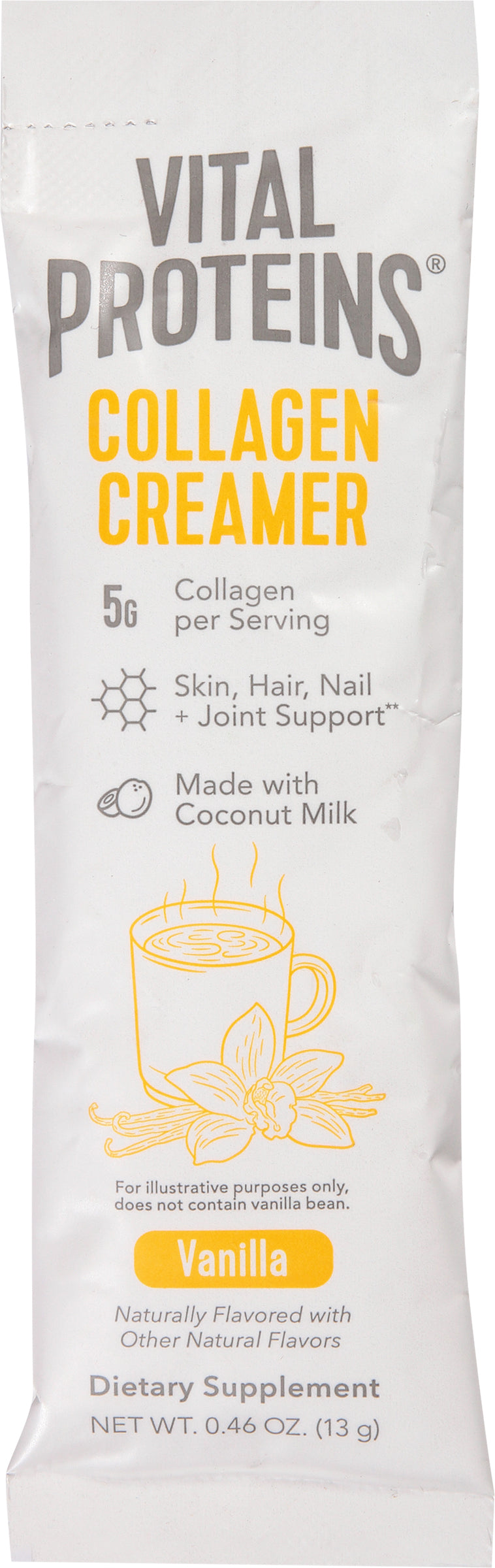 Vital Proteins Vanilla Collagen Creamer 0.46 oz - Case of 14