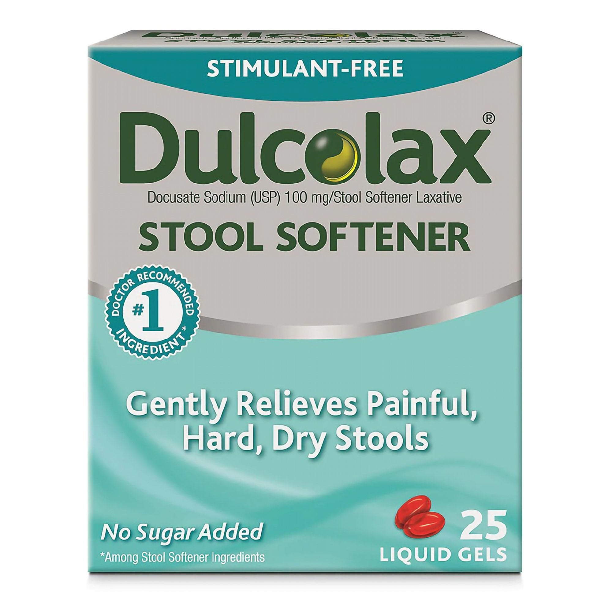 Novartis - Stool Softener Dulcolax® Gelcap 25 per Box 100 mg Strength Docusate Sodium [1/BX]