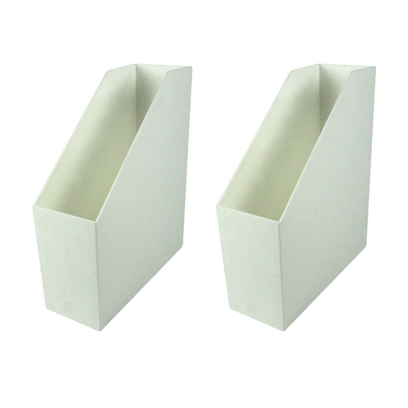 ROMANOFF - Magazine File, White, Pack of 2