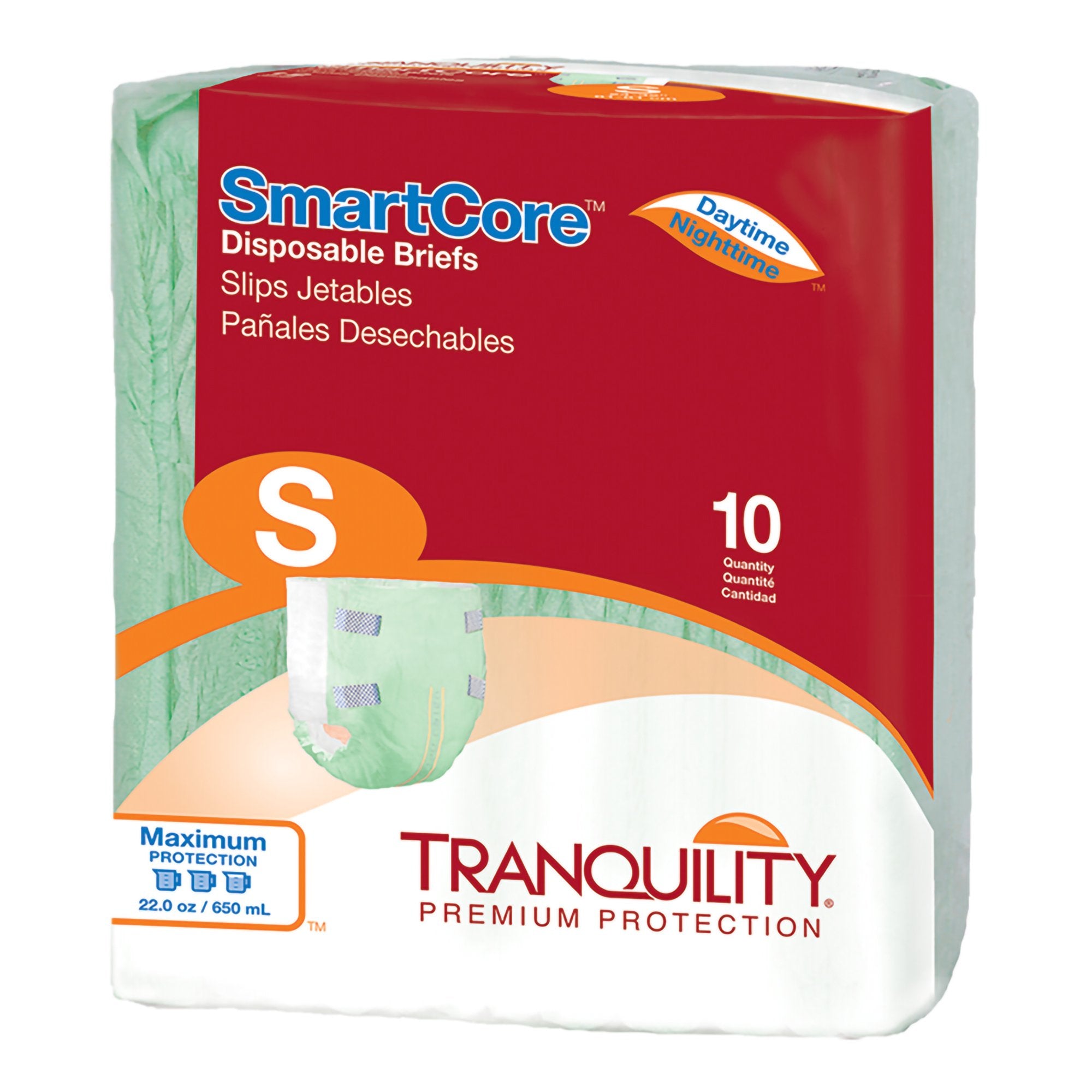 Principle Business Enterprises - Unisex Adult Incontinence Brief Tranquility SmartCore™ Small Disposable Heavy Absorbency [100/CS]