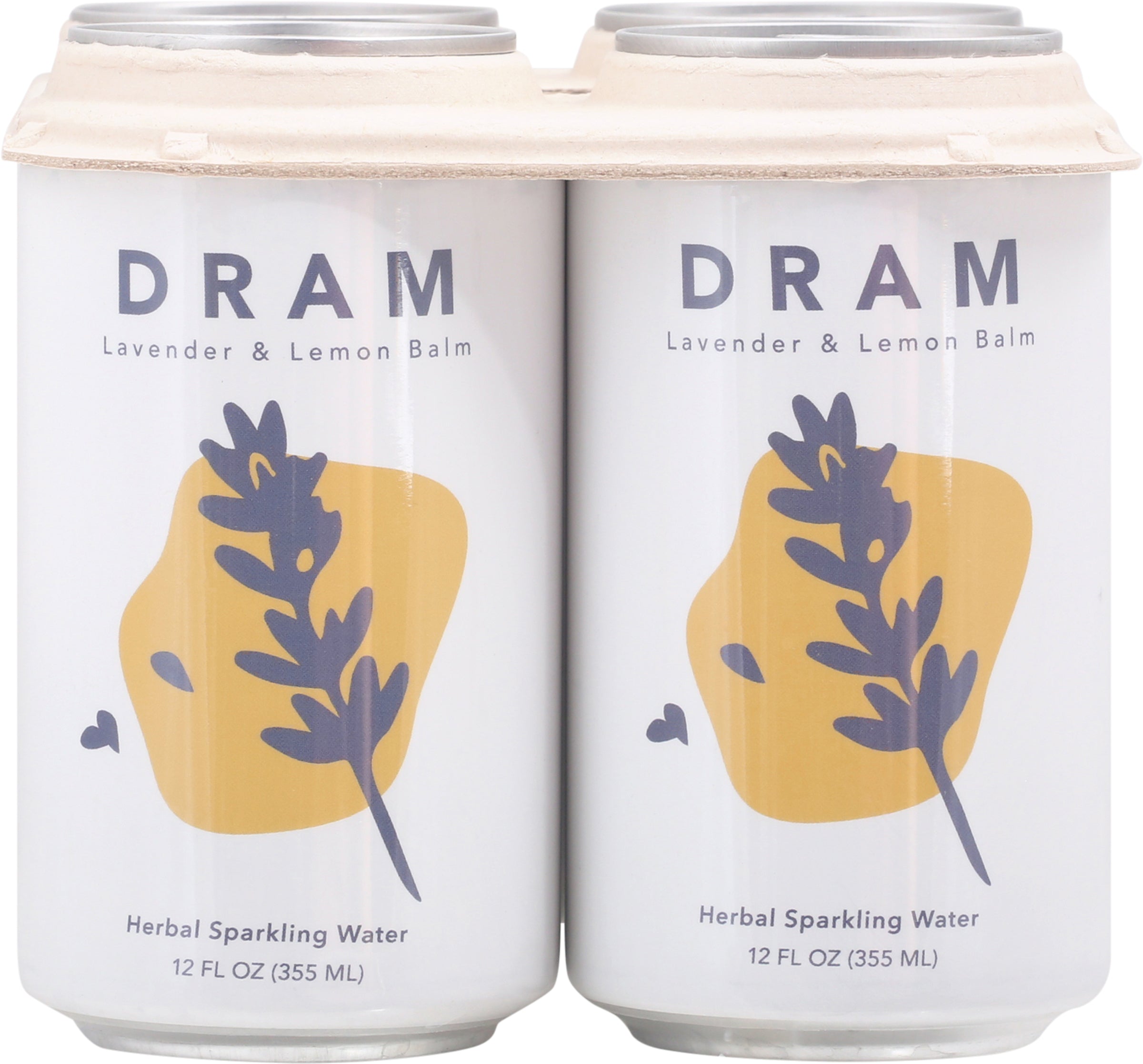 Dram Lavender & Lemon Balm Herbal Sparkling Water 4-12 fl oz Cans - Case of 24