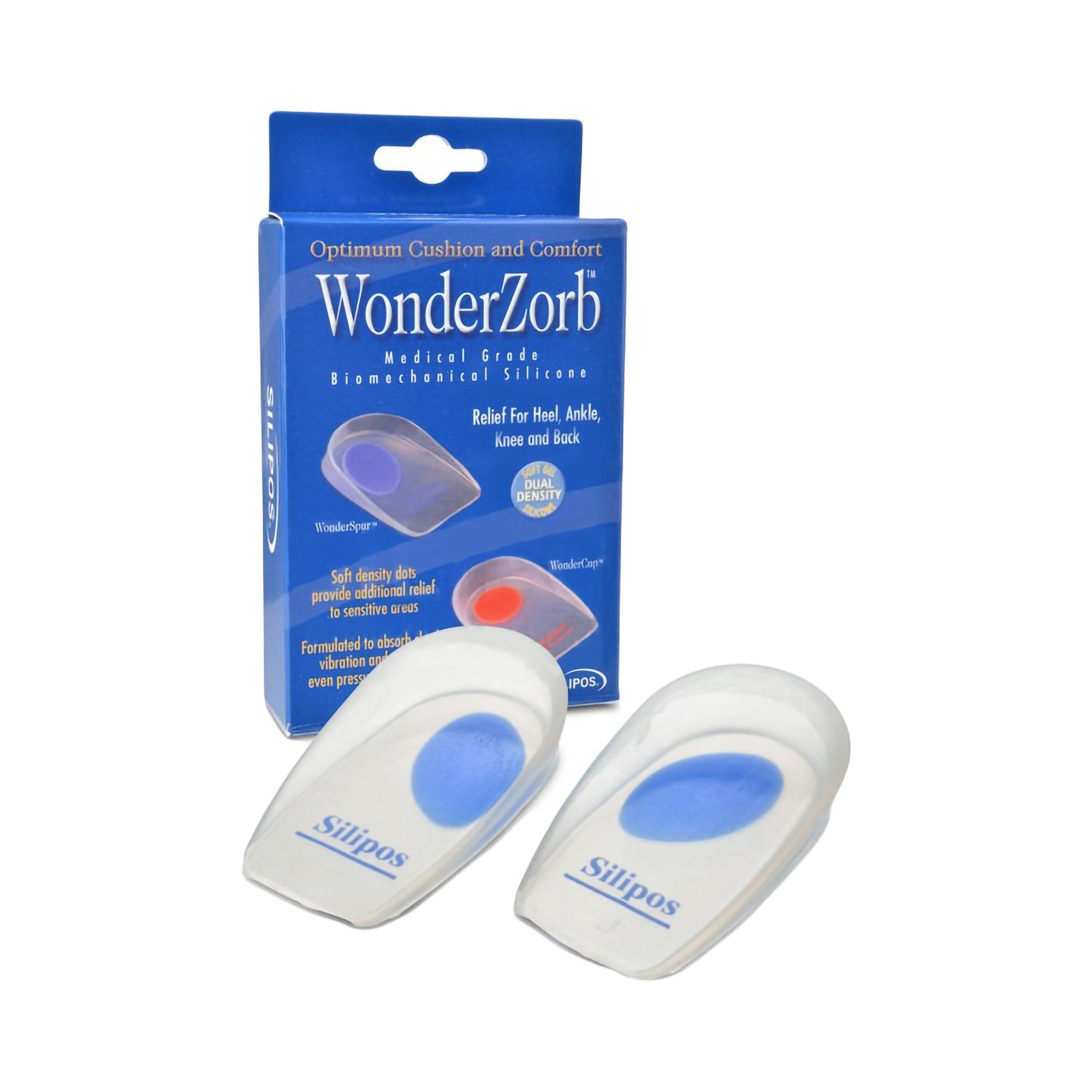Silipos - Heel Cup WonderZorb® WonderSpur Heel Support Wonderzorb Female 10 to 12 / Male 9 to 11 Blue [1/PR]