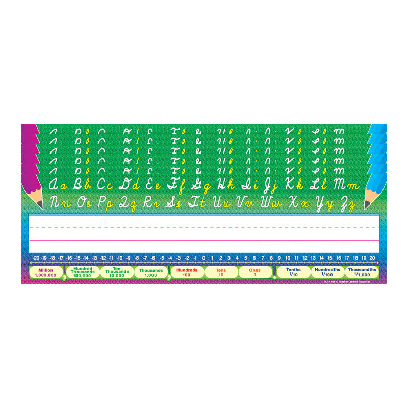 TEACHER CREATED RESOURCES - Cursive Writing Name Plates, 36 Per Pack, 6 Packs