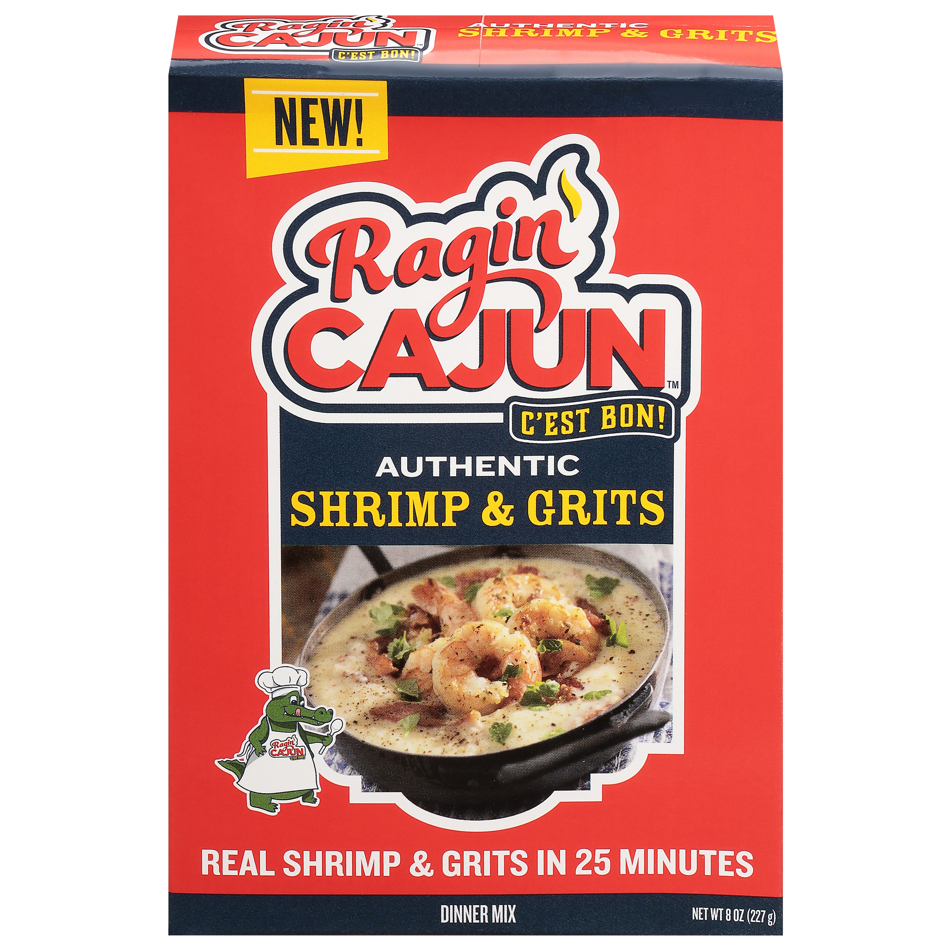 Ragin' Cajun Authentic Shrimp & Grits Dinner Mix 8 oz - Case of 6