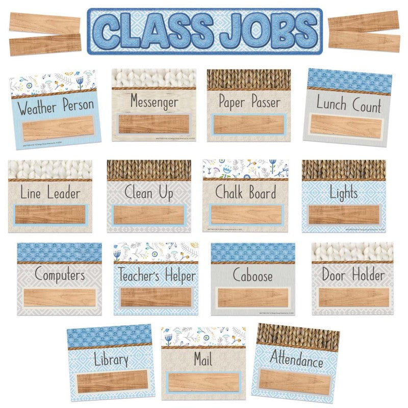 EUREKA - A Close-Knit Class Class Jobs Mini Bulletin Board Set