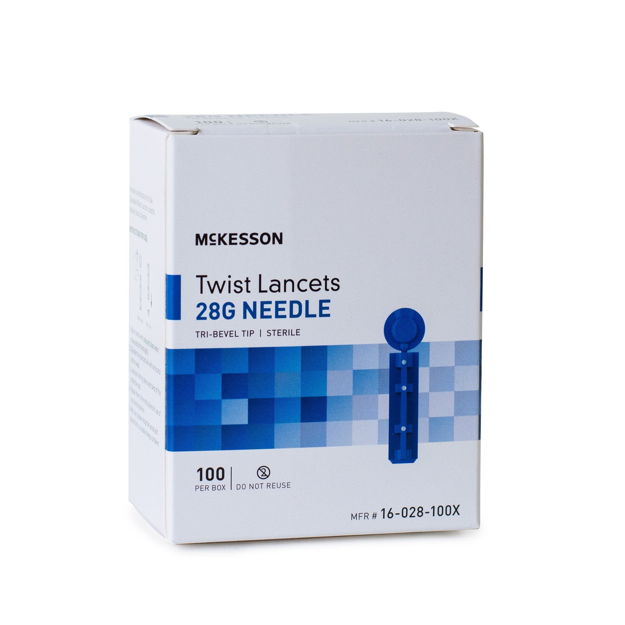 McKesson Brand - Lancet for Lancing Device McKesson 28 Gauge Non-Safety Twist Off Cap Finger [100/BX]