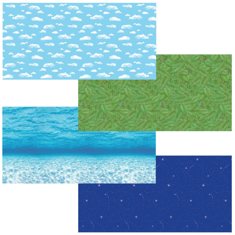 FADELESS - Bulletin Board Art Paper, Nature Assortment, 48" x 12', 4 Rolls