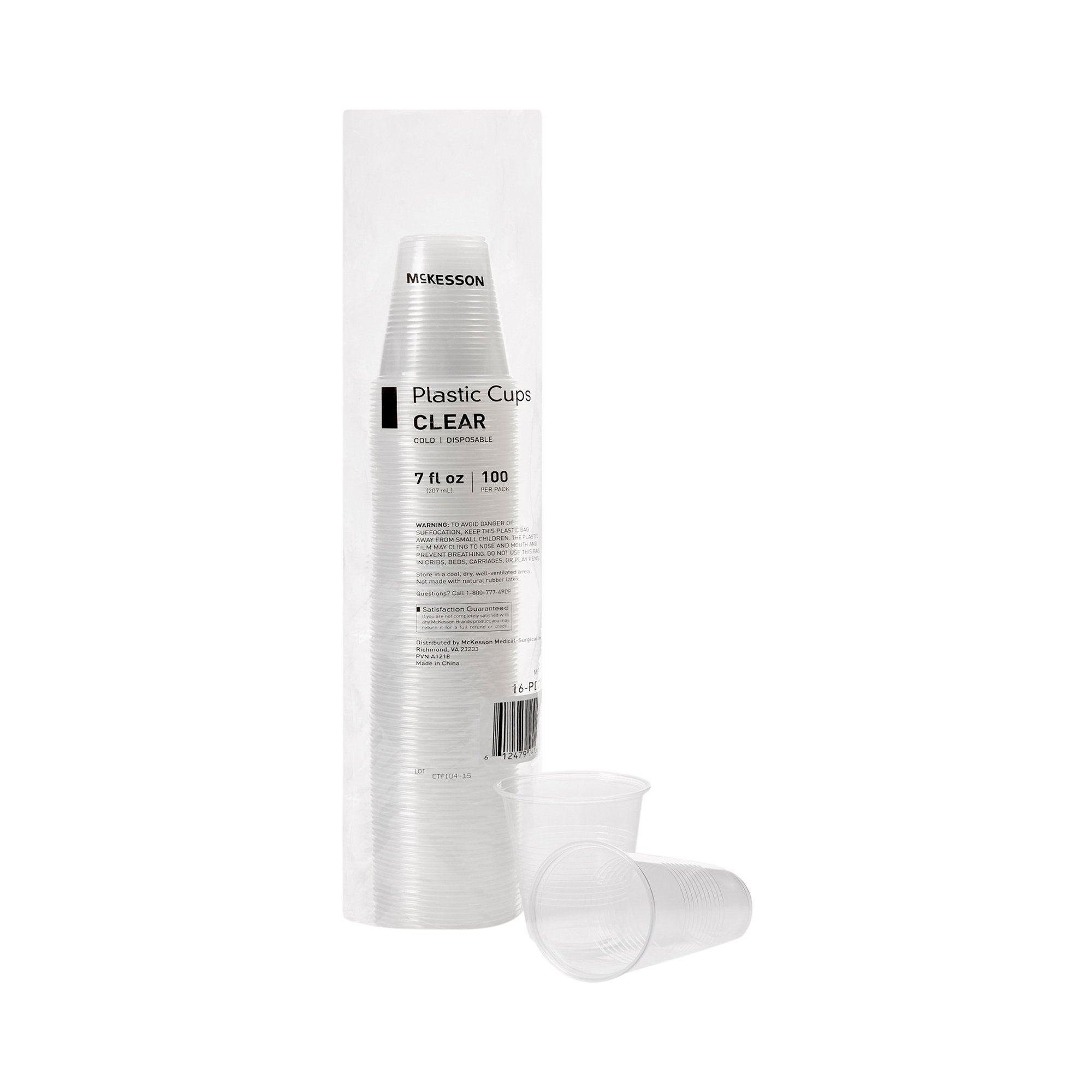 McKesson Brand - Drinking Cup McKesson 7 oz. Clear Polypropylene Disposable [100/SL]