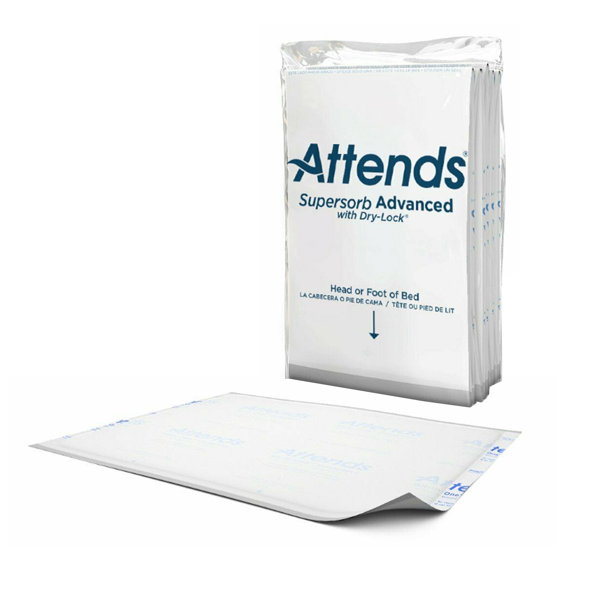 Attends Healthcare Products - Disposable Underpad Attends® Supersorb Advanced 30 X 36 Inch Dry-Lock® Core Heavy Absorbency [60/CS]