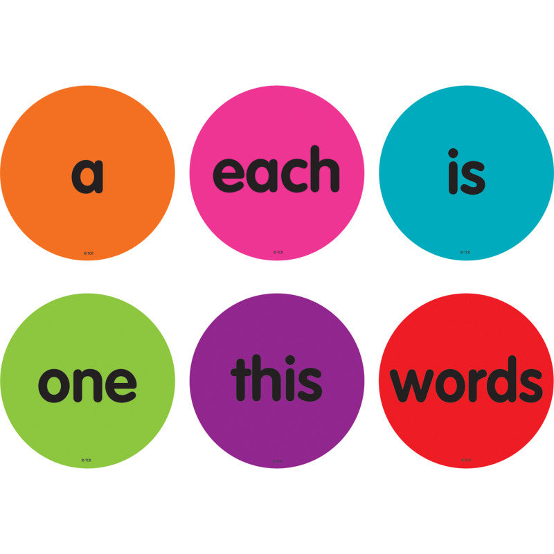 TEACHER CREATED RESOURCES - Spot On® Sight Words 1-50 Carpet Markers, 4"