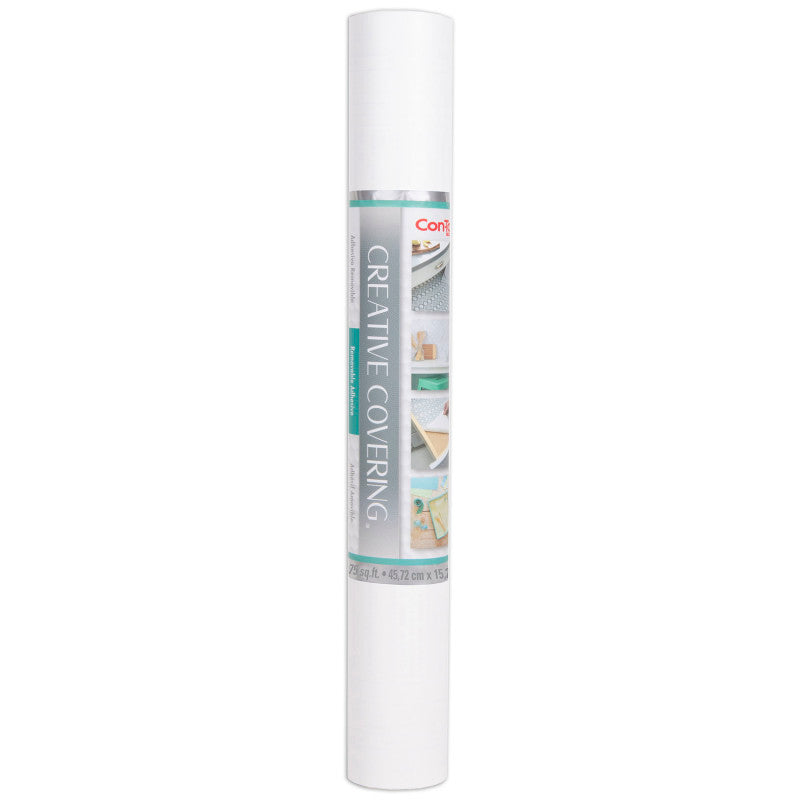 CON-TACT BRAND - Creative Covering™ Adhesive Covering, White, 18" x 50 ft