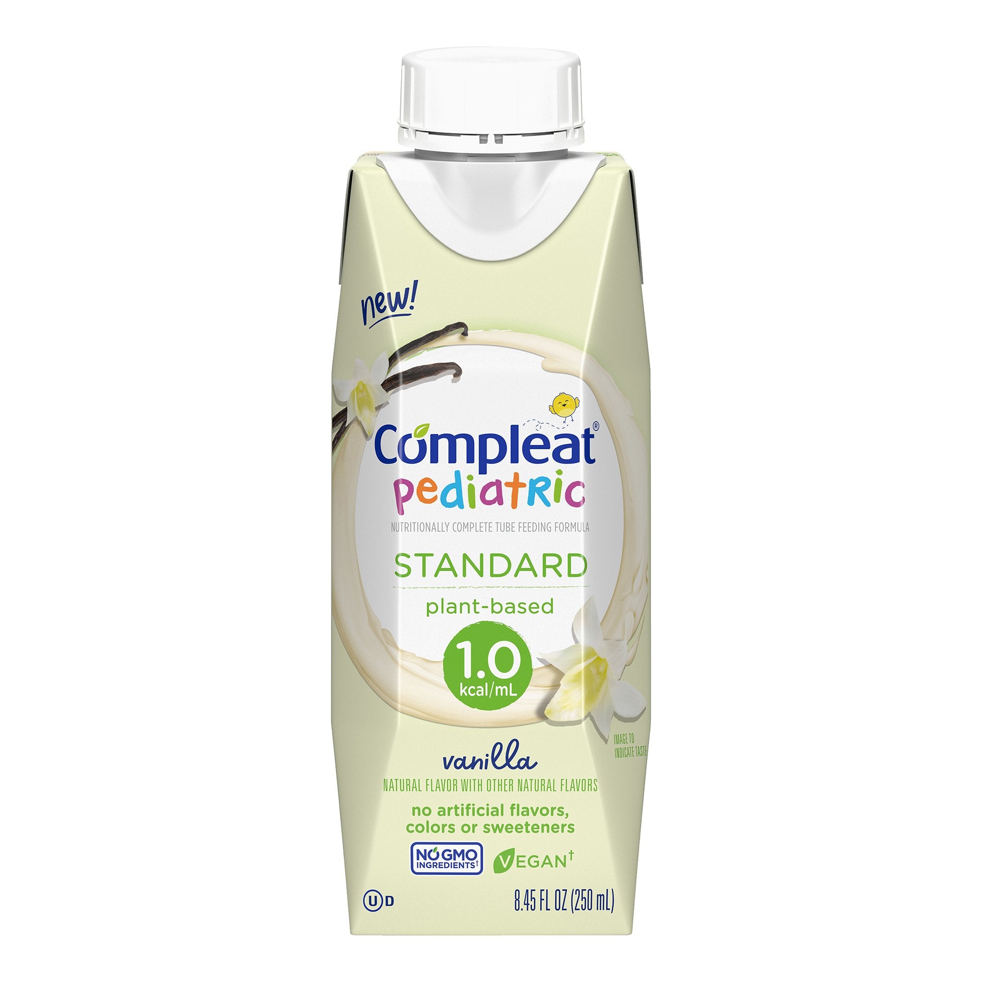 Nestle Healthcare Nutrition - Pediatric Oral Supplement Compleat® Pediatric Standard 1.0 Cal Vanilla Flavor 8.45 oz. Carton Liquid Plant Based Food Allergies [1/EA]