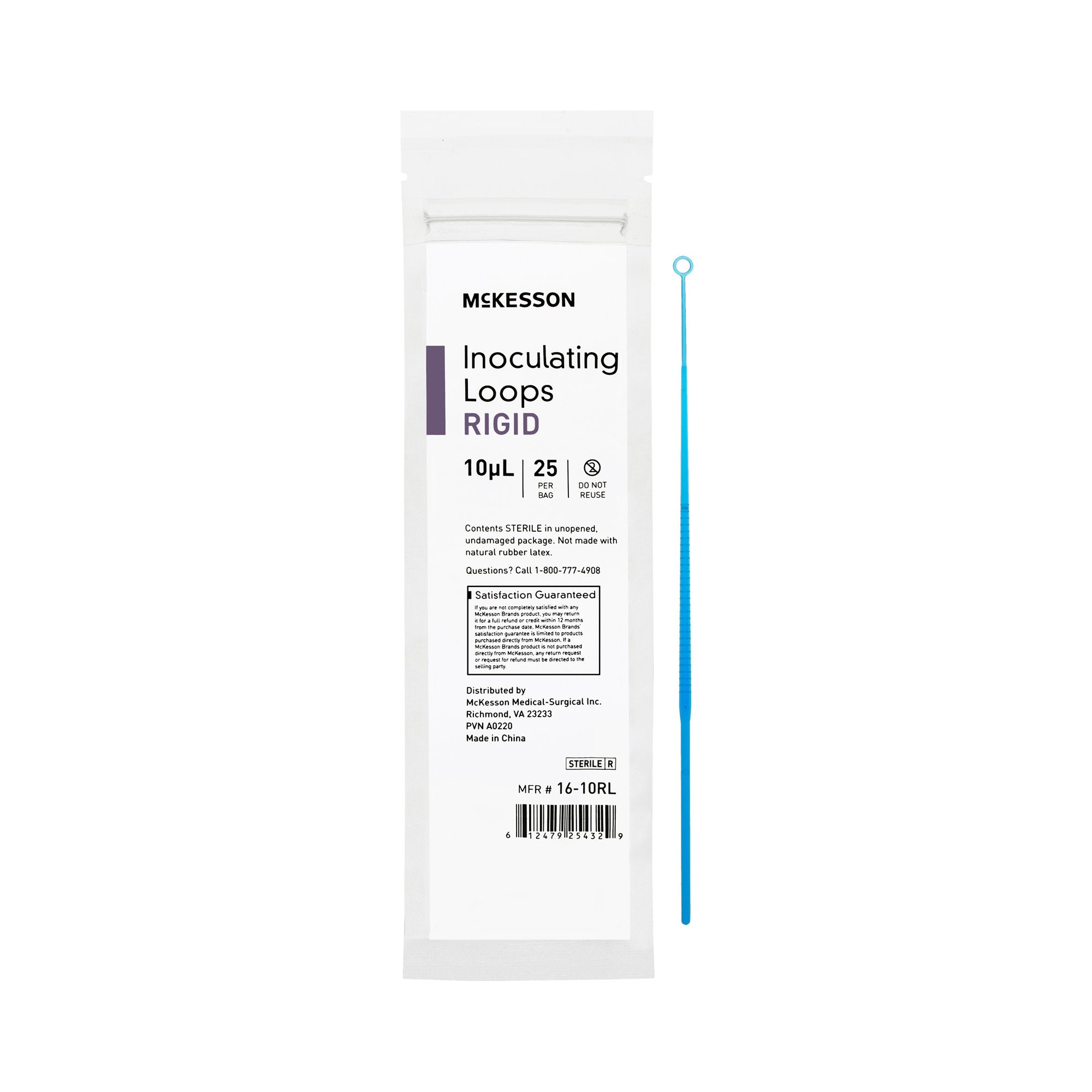 McKesson Brand - Inoculating Loop McKesson 10 μL Polystyrene Integrated Handle Sterile [1000/CS]