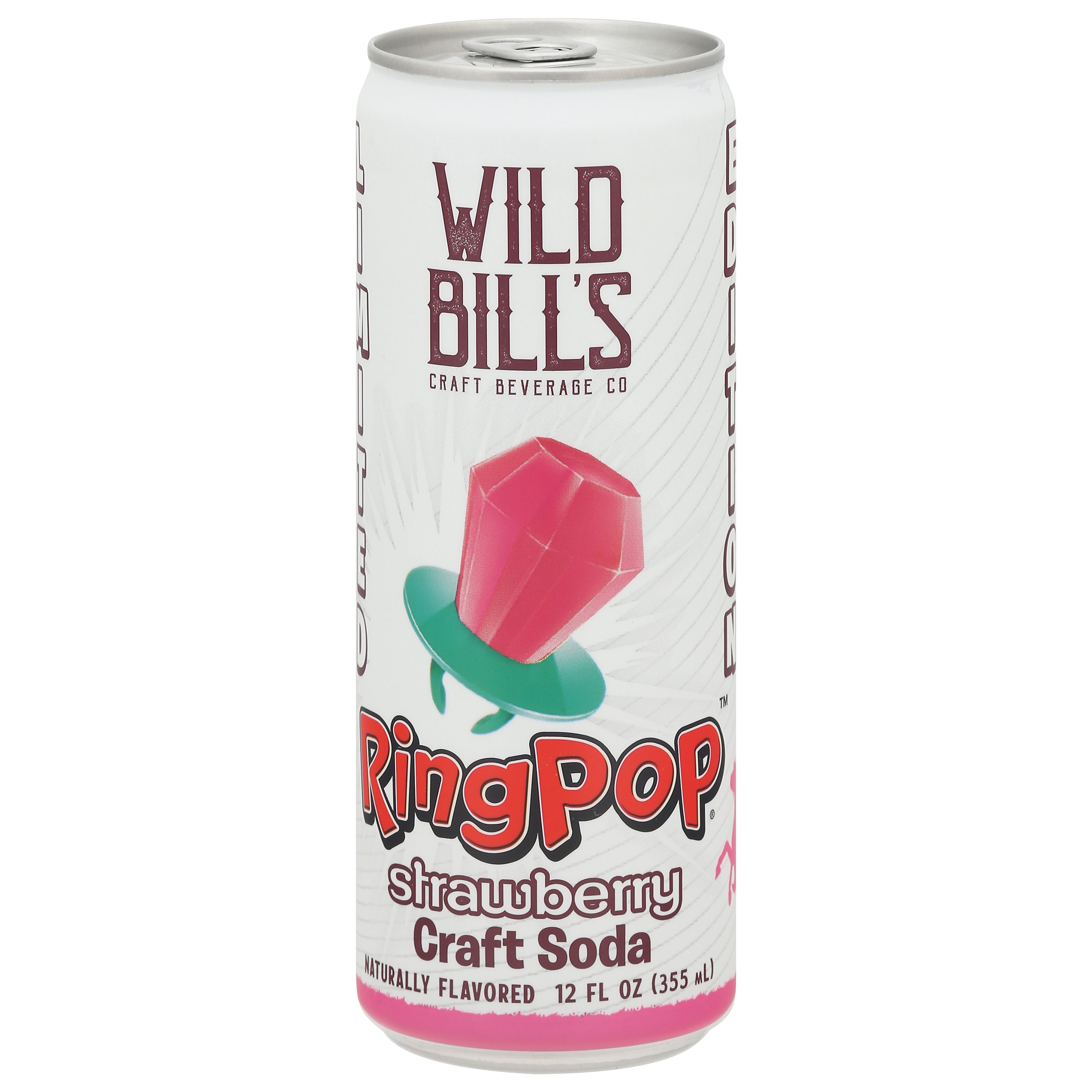 Wild Bill's Ring Pop Strawberry Craft Soda 12 fl oz - Case of 12